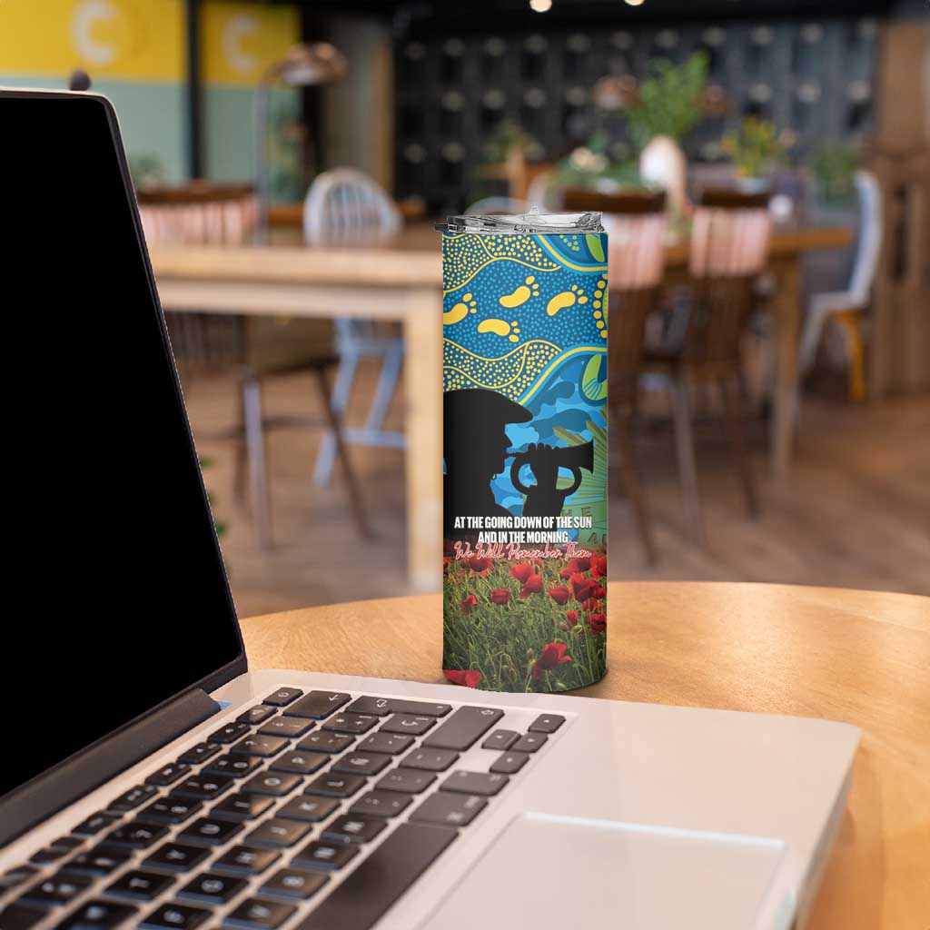 Personalised Parramatta Eels Rugby ANZAC Day Skinny Tumbler Last Post Poppy We Will Remember Them