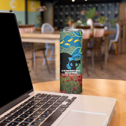 Personalised Parramatta Eels Rugby ANZAC Day Skinny Tumbler Last Post Poppy We Will Remember Them