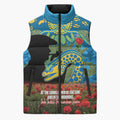 Personalised Parramatta Eels Rugby ANZAC Day Sleeveless Puffer Jacket Last Post Poppy We Will Remember Them