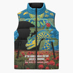 Personalised Parramatta Eels Rugby ANZAC Day Sleeveless Puffer Jacket Last Post Poppy We Will Remember Them