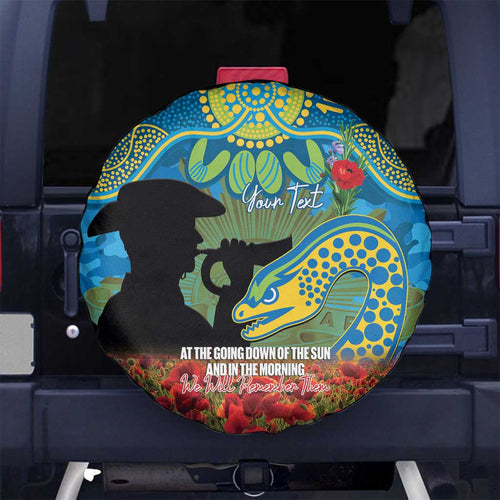 Personalised Parramatta Eels Rugby ANZAC Day Spare Tire Cover Last Post Poppy We Will Remember Them