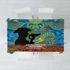 Personalised Parramatta Eels Rugby ANZAC Day Tablecloth Last Post Poppy We Will Remember Them