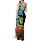 Personalised Parramatta Eels Rugby ANZAC Day Tank Maxi Dress Last Post Poppy We Will Remember Them