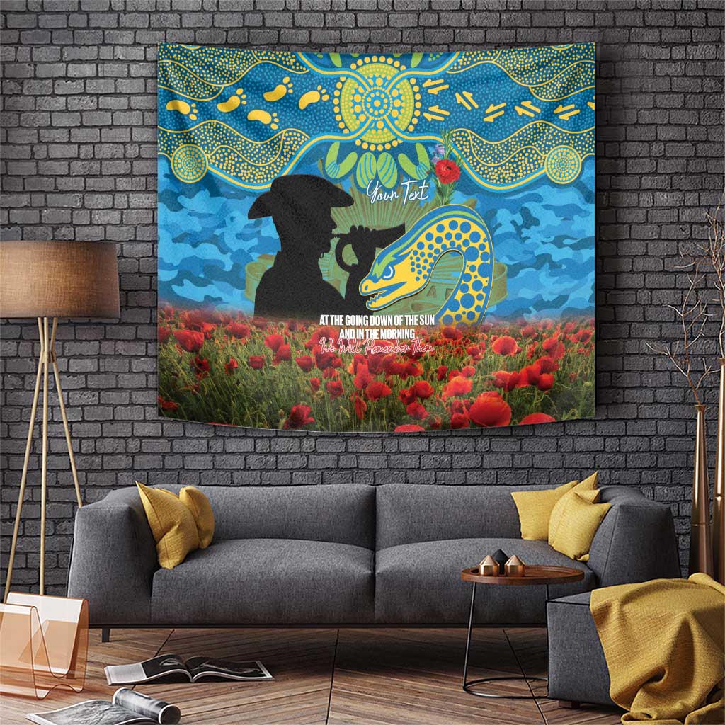 Personalised Parramatta Eels Rugby ANZAC Day Tapestry Last Post Poppy We Will Remember Them