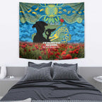 Personalised Parramatta Eels Rugby ANZAC Day Tapestry Last Post Poppy We Will Remember Them