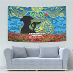 Personalised Parramatta Eels Rugby ANZAC Day Tapestry Last Post Poppy We Will Remember Them