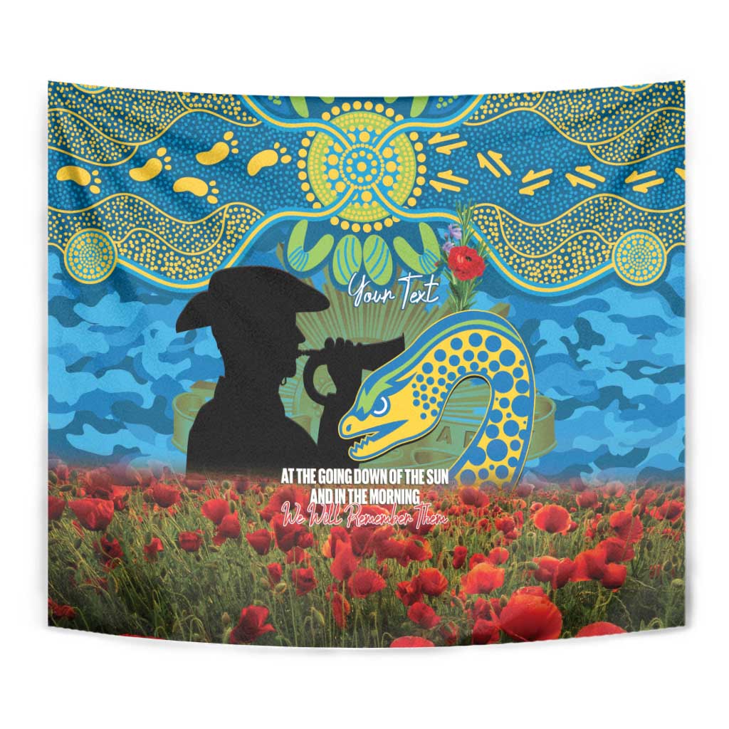 Personalised Parramatta Eels Rugby ANZAC Day Tapestry Last Post Poppy We Will Remember Them