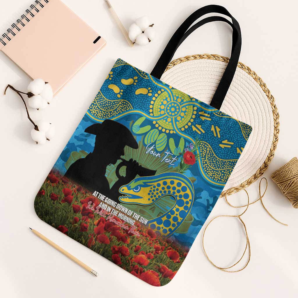 Personalised Parramatta Eels Rugby ANZAC Day Tote Bag Last Post Poppy We Will Remember Them