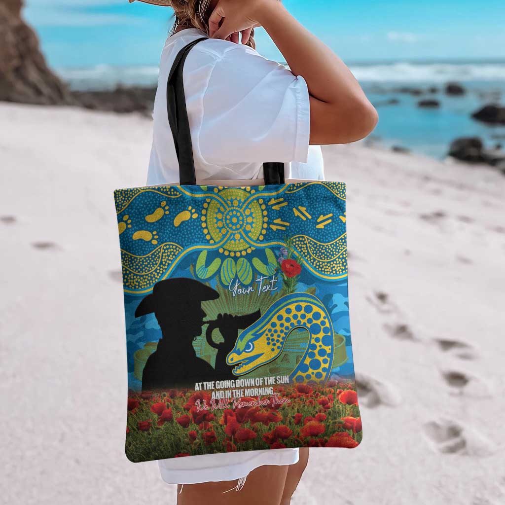 Personalised Parramatta Eels Rugby ANZAC Day Tote Bag Last Post Poppy We Will Remember Them