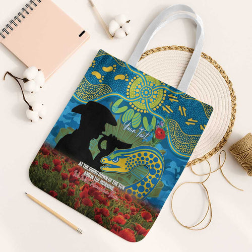 Personalised Parramatta Eels Rugby ANZAC Day Tote Bag Last Post Poppy We Will Remember Them