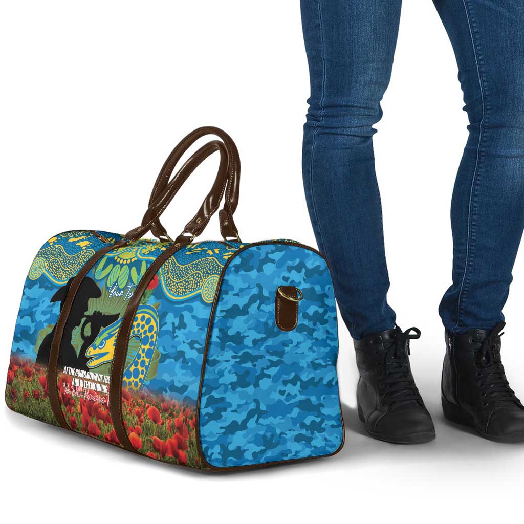 Personalised Parramatta Eels Rugby ANZAC Day Travel Bag Last Post Poppy We Will Remember Them