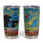 Personalised Parramatta Eels Rugby ANZAC Day Tumbler Cup Last Post Poppy We Will Remember Them