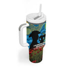 Personalised Parramatta Eels Rugby ANZAC Day Tumbler With Handle Last Post Poppy We Will Remember Them