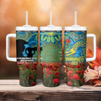Personalised Parramatta Eels Rugby ANZAC Day Tumbler With Handle Last Post Poppy We Will Remember Them