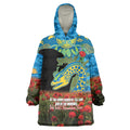 Personalised Parramatta Eels Rugby ANZAC Day Wearable Blanket Hoodie Last Post Poppy We Will Remember Them