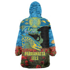 Personalised Parramatta Eels Rugby ANZAC Day Wearable Blanket Hoodie Last Post Poppy We Will Remember Them