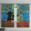 Personalised Parramatta Eels Rugby ANZAC Day Window Curtain Last Post Poppy We Will Remember Them