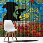 Personalised Parramatta Eels Rugby ANZAC Day Window Curtain Last Post Poppy We Will Remember Them