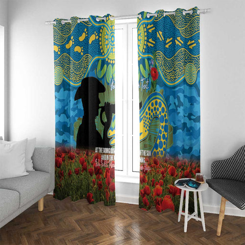Personalised Parramatta Eels Rugby ANZAC Day Window Curtain Last Post Poppy We Will Remember Them