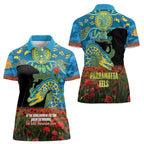 Personalised Parramatta Eels Rugby ANZAC Day Women Polo Shirt Last Post Poppy We Will Remember Them
