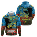 Personalised Parramatta Eels Rugby ANZAC Day Zip Hoodie Last Post Poppy We Will Remember Them