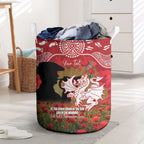 Personalised Dragons Rugby ANZAC Day Laundry Basket Last Post Poppy We Will Remember Them