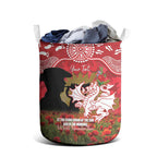 Personalised Dragons Rugby ANZAC Day Laundry Basket Last Post Poppy We Will Remember Them