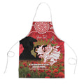 Personalised Dragons Rugby ANZAC Day Apron Last Post Poppy We Will Remember Them