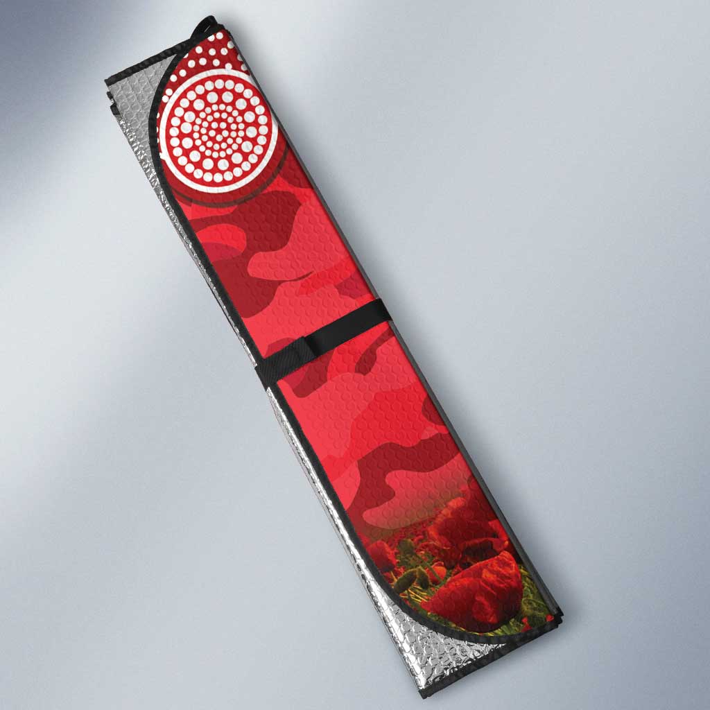 Personalised Dragons Rugby ANZAC Day Auto Sun Shade Last Post Poppy We Will Remember Them