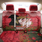 Personalised Dragons Rugby ANZAC Day Back Car Seat Cover Last Post Poppy We Will Remember Them