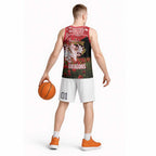 Personalised Dragons Rugby ANZAC Day Basketball Jersey Last Post Poppy We Will Remember Them