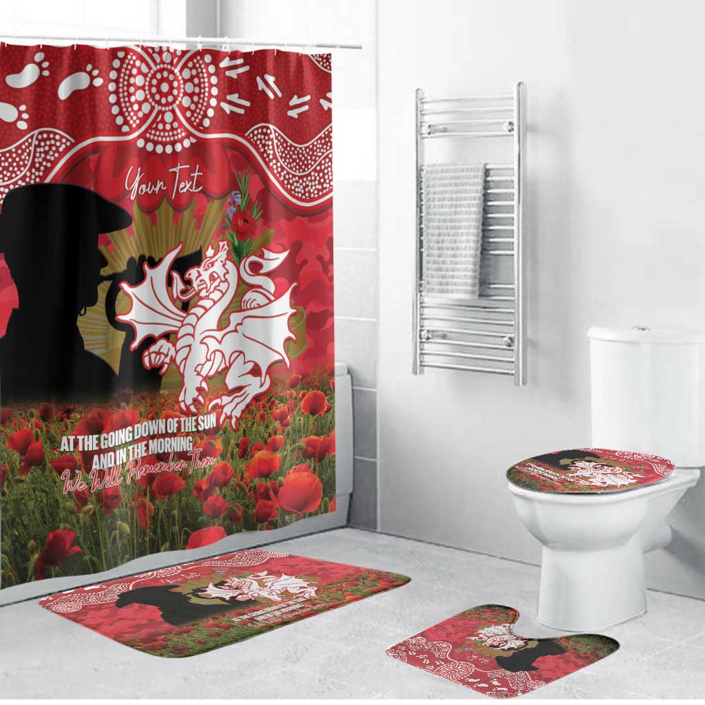 Personalised Dragons Rugby ANZAC Day Bathroom Set Last Post Poppy We Will Remember Them