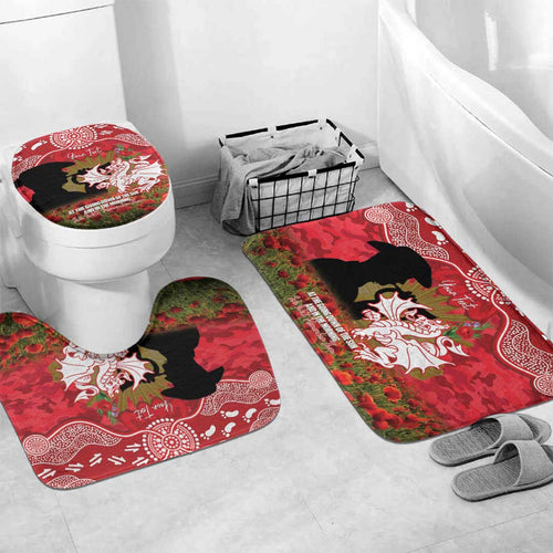 Personalised Dragons Rugby ANZAC Day Bathroom Set Last Post Poppy We Will Remember Them