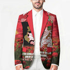 Personalised Dragons Rugby ANZAC Day Blazer Last Post Poppy We Will Remember Them