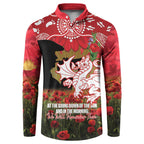 Personalised Dragons Rugby ANZAC Day Button Sweatshirt Last Post Poppy We Will Remember Them