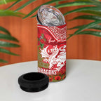 Personalised Dragons Rugby ANZAC Day 4 in 1 Can Cooler Tumbler Last Post Poppy We Will Remember Them