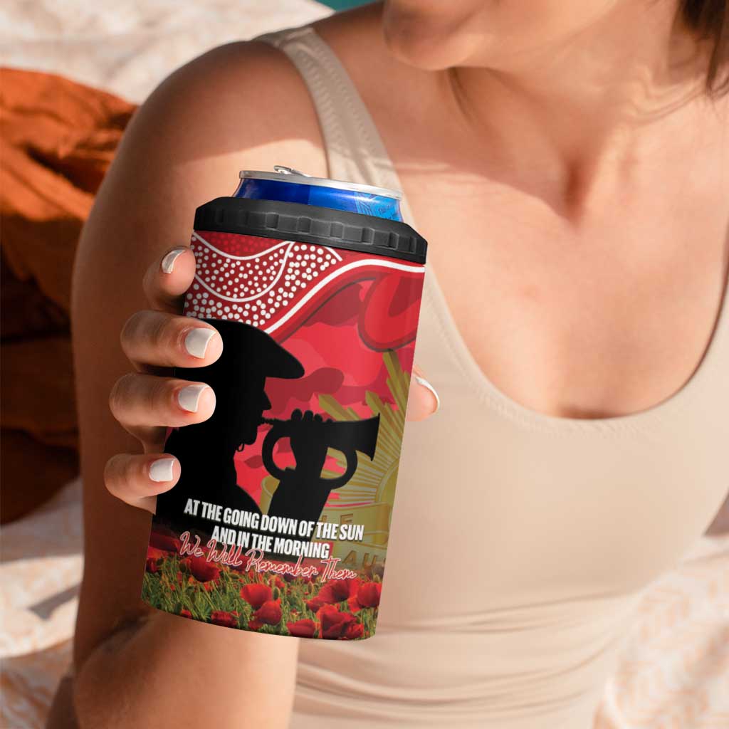Personalised Dragons Rugby ANZAC Day 4 in 1 Can Cooler Tumbler Last Post Poppy We Will Remember Them