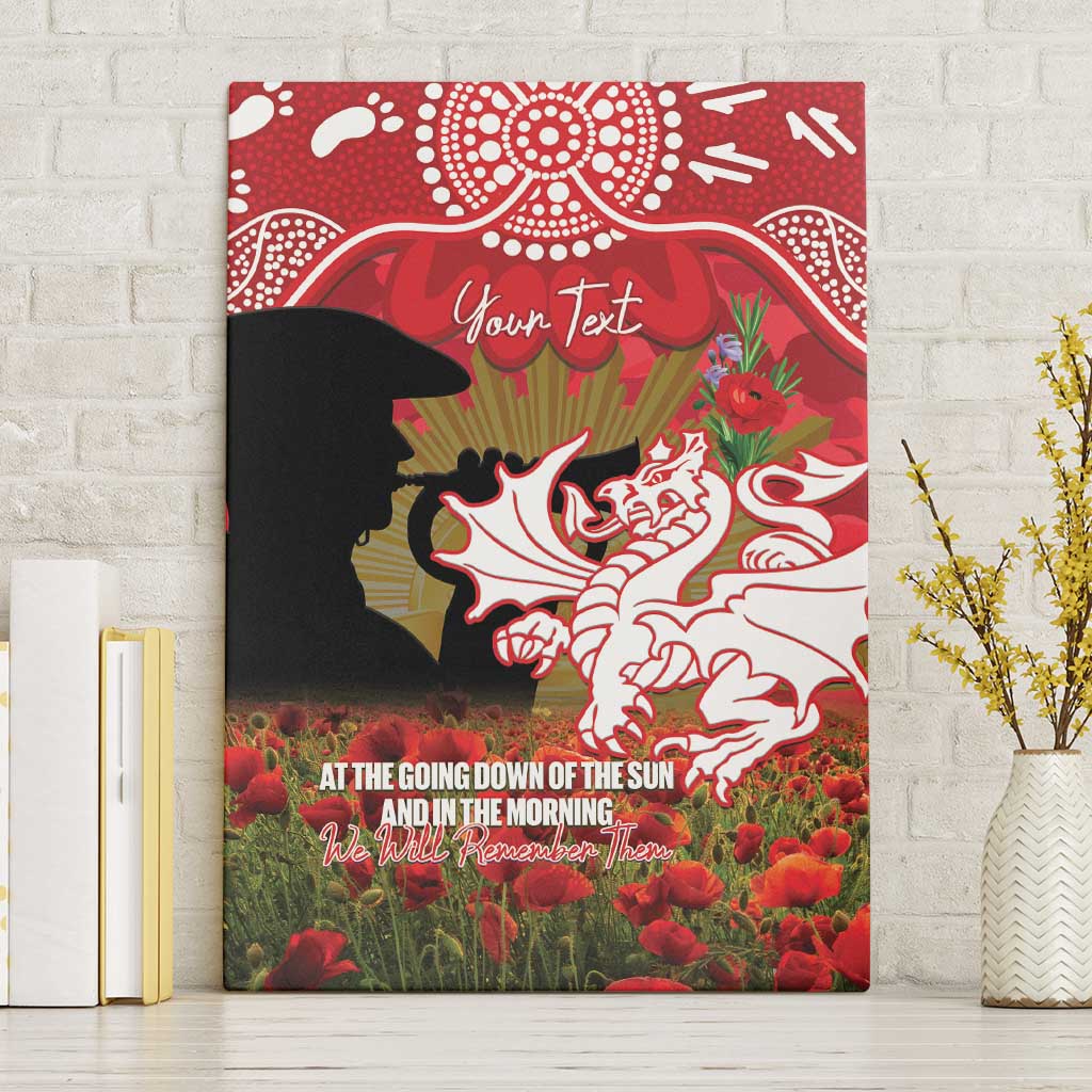 Personalised Dragons Rugby ANZAC Day Canvas Wall Art Last Post Poppy We Will Remember Them