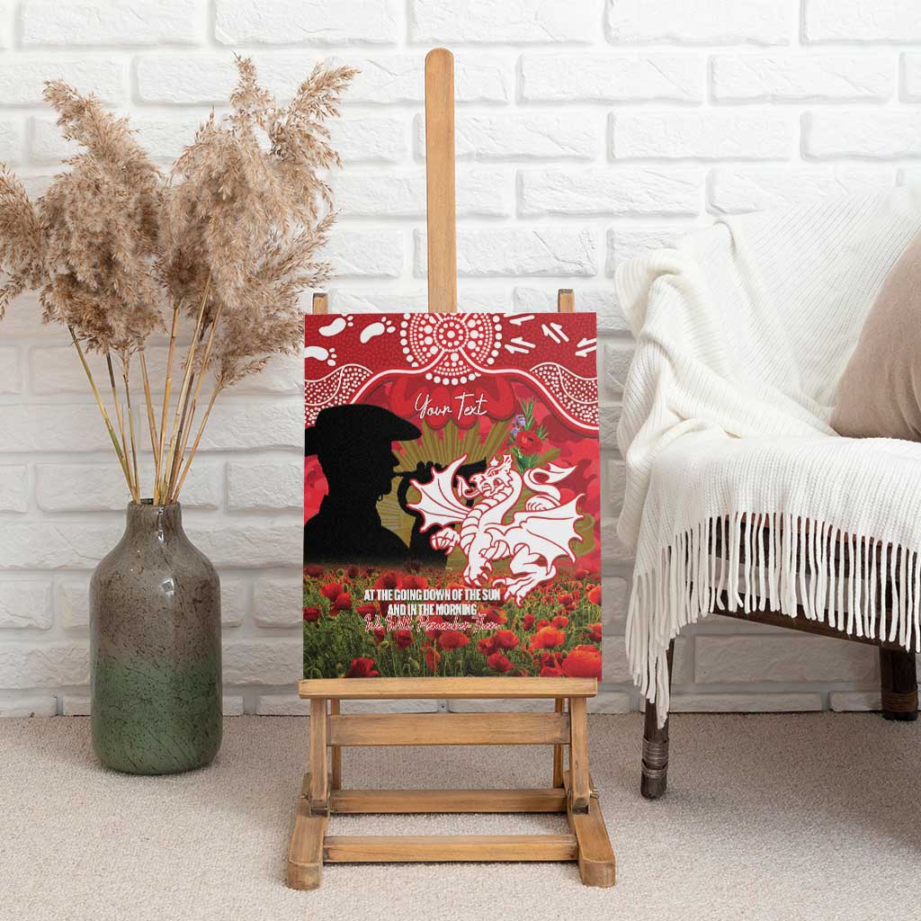 Personalised Dragons Rugby ANZAC Day Canvas Wall Art Last Post Poppy We Will Remember Them