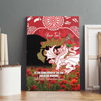 Personalised Dragons Rugby ANZAC Day Canvas Wall Art Last Post Poppy We Will Remember Them