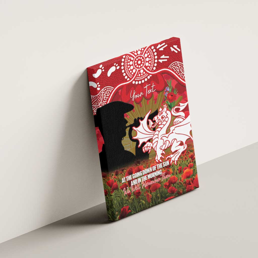 Personalised Dragons Rugby ANZAC Day Canvas Wall Art Last Post Poppy We Will Remember Them