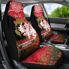 Personalised Dragons Rugby ANZAC Day Car Seat Cover Last Post Poppy We Will Remember Them