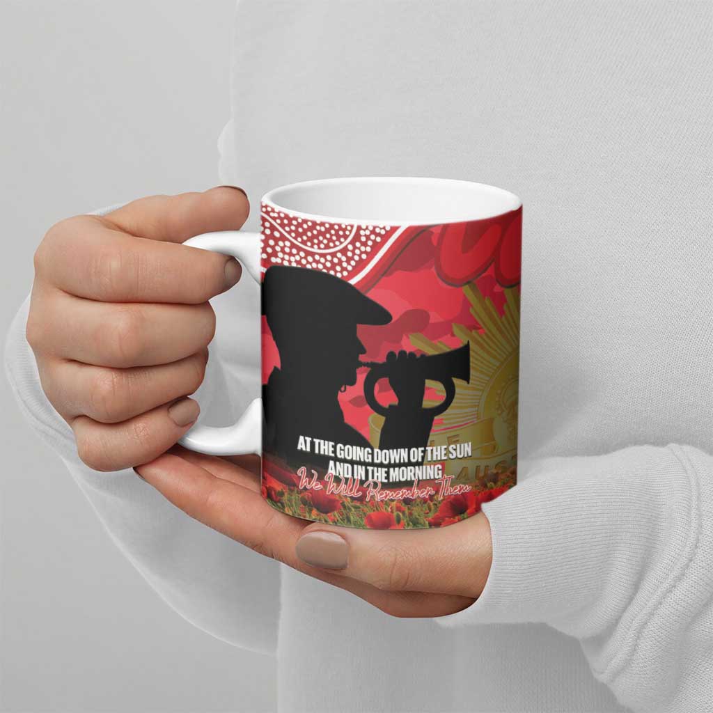 Personalised Dragons Rugby ANZAC Day Ceramic Mug Last Post Poppy We Will Remember Them