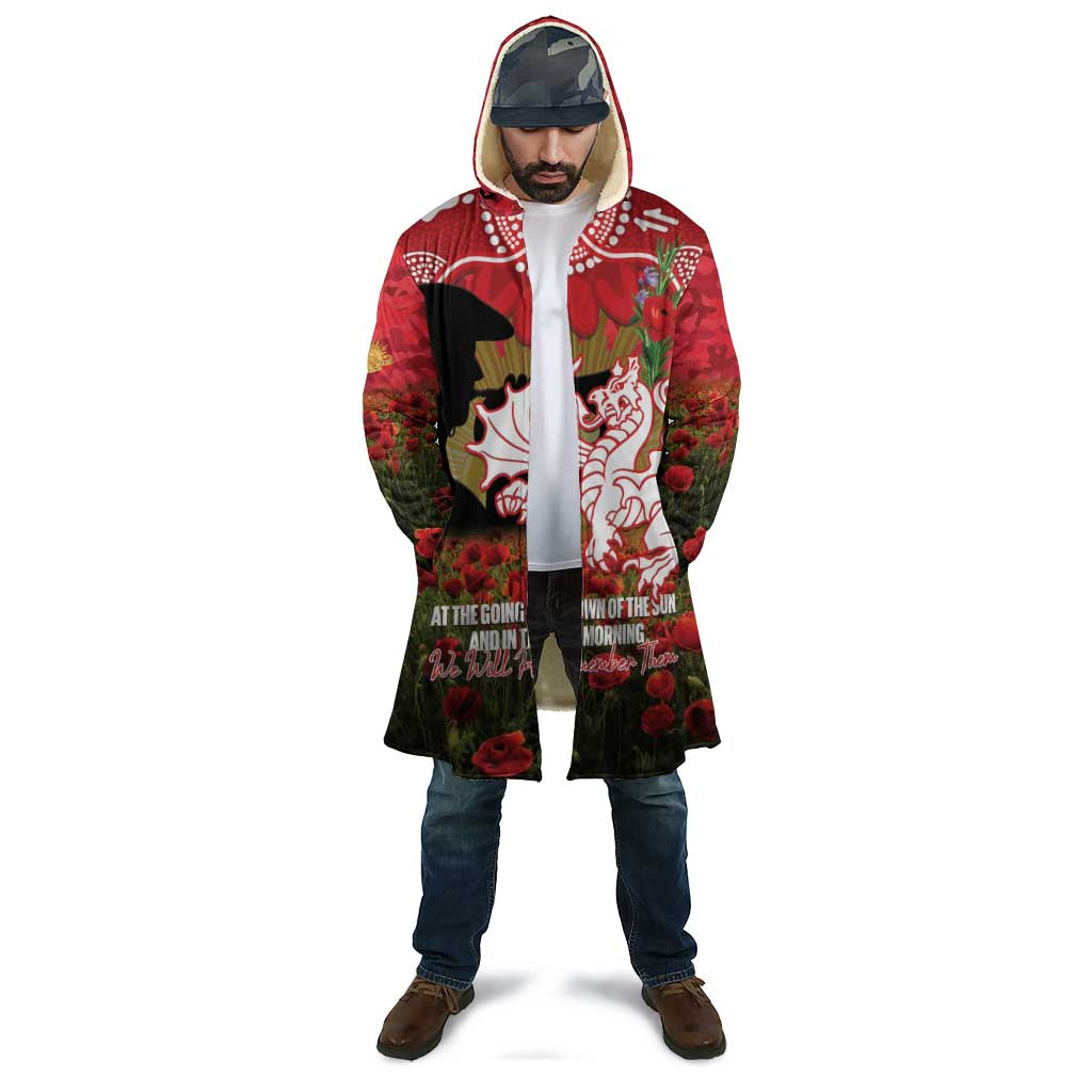 Personalised Dragons Rugby ANZAC Day Cloak Last Post Poppy We Will Remember Them
