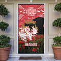 Personalised Dragons Rugby ANZAC Day Door Cover Last Post Poppy We Will Remember Them