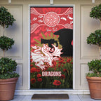 Personalised Dragons Rugby ANZAC Day Door Cover Last Post Poppy We Will Remember Them