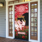 Personalised Dragons Rugby ANZAC Day Door Cover Last Post Poppy We Will Remember Them