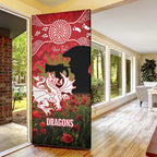 Personalised Dragons Rugby ANZAC Day Door Cover Last Post Poppy We Will Remember Them