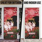 Personalised Dragons Rugby ANZAC Day Door Cover Last Post Poppy We Will Remember Them