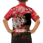 Personalised Dragons Rugby ANZAC Day Family Matching Puletasi and Hawaiian Shirt Last Post Poppy We Will Remember Them